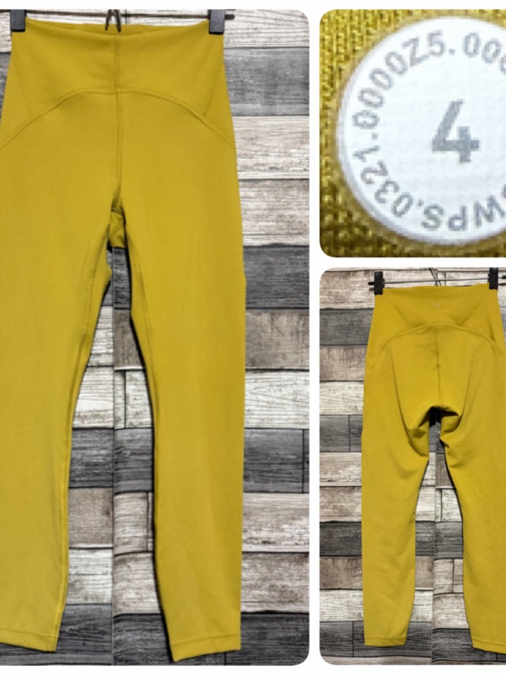 Lululemon Instill High Rise Tights Women’s 4 Mustard Yellow (Inseam 24.5)